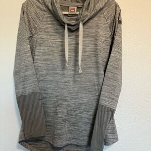 Avalanche Gray Space-Dye Knit Top